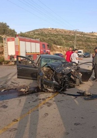 وفاة وعدد من الاصابات في حادث سير بين مركبتين شمال شرق رام الله