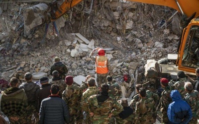 ارتفاع حصيلة الضحايا الفلسطينيين جراء الزلزال في تركيا وسوريا إلى 64